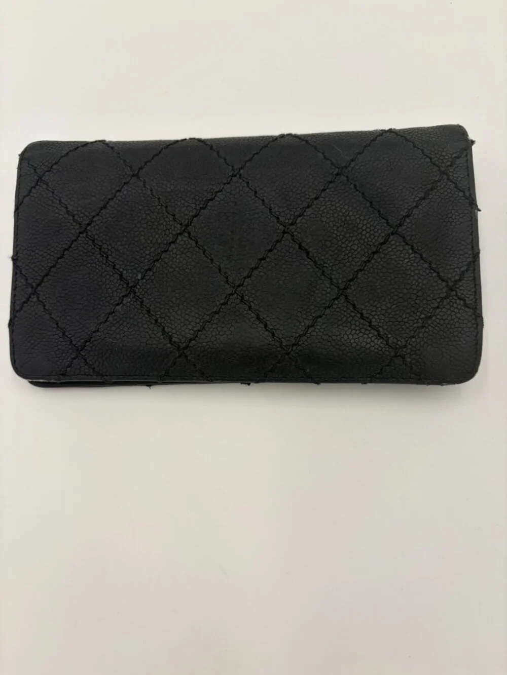 Authentic Chanel Leather Caviar Vintage Wallet Silver Hardware CC Preowned - Picture 7 of 11